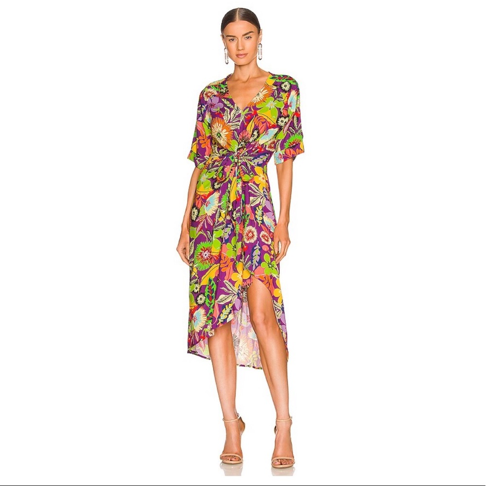 🆕 NWT Le Superbe Floral Gypsy Muse Midi Dress Cherry Lotus Land Revolve Small